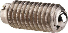 Gibraltar - M6x1.0, 3.5mm Ball Diam, 14mm Body Length, 1mm Max Ball Reach, Threaded Ball Plunger - Stainless Steel Body, Stainless Steel Ball, 6.29 Lb Initial End Force, 9 Lb Final End Force - Industrial Tool & Supply
