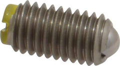 Gibraltar - M8x1.25, 5mm Ball Diam, 16mm Body Length, 1.5mm Max Ball Reach, Threaded Ball Plunger - Stainless Steel Body, Stainless Steel Ball, 9 Lb Initial End Force, 13.49 Lb Final End Force - Industrial Tool & Supply