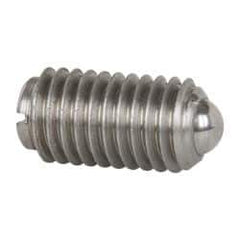 Gibraltar - M10x1.5, 6mm Ball Diam, 19mm Body Length, 2mm Max Ball Reach, Threaded Ball Plunger - Stainless Steel Body, Stainless Steel Ball, 1.8 Lb Initial End Force, 3.37 Lb Final End Force - Industrial Tool & Supply