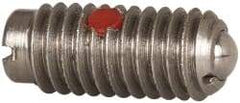 Gibraltar - M6x1.0, 3.5mm Ball Diam, 14mm Body Length, 1mm Max Ball Reach, Threaded Ball Plunger - Stainless Steel Body, Stainless Steel Ball, 0.45 Lb Initial End Force, 1.35 Lb Final End Force, Locking Element - Industrial Tool & Supply