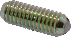 Gibraltar - 10-32, 0.094" Ball Diam, 0.513" Body Length, 0.025" Max Ball Reach, Threaded Ball Plunger - Steel Body, Nylon Ball, 2 Lb Initial End Force, 5 Lb Final End Force, Locking Element - Industrial Tool & Supply