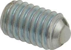 Gibraltar - 3/8-16, 0.188" Ball Diam, 0.625" Body Length, 0.048" Max Ball Reach, Threaded Ball Plunger - Steel Body, Nylon Ball, 2.5 Lb Initial End Force, 5 Lb Final End Force - Industrial Tool & Supply