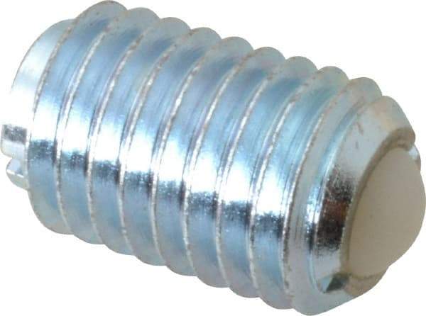 Gibraltar - 5/8-11, 0.375" Ball Diam, 0.984" Body Length, 0.096" Max Ball Reach, Threaded Ball Plunger - Steel Body, Nylon Ball, 4.5 Lb Initial End Force, 9 Lb Final End Force - Industrial Tool & Supply