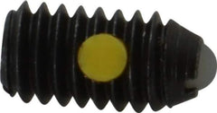 Gibraltar - 5/16-18, 0.156" Ball Diam, 0.578" Body Length, 0.04" Max Ball Reach, Threaded Ball Plunger - Steel Body, Nylon Ball, 4 Lb Initial End Force, 9 Lb Final End Force, Locking Element - Industrial Tool & Supply