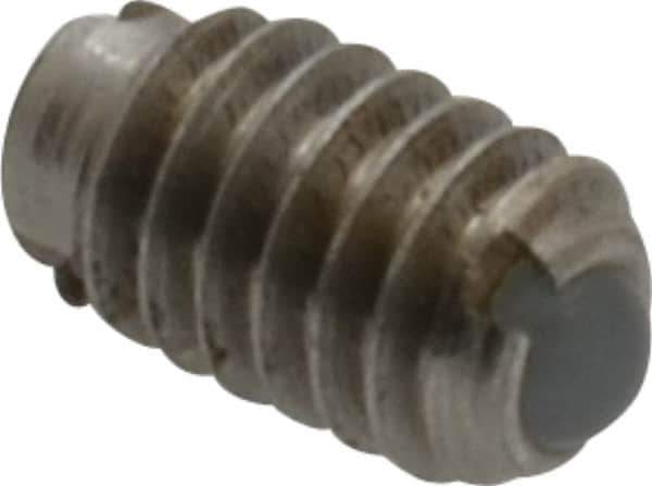 Gibraltar - 4-48, 0.062" Ball Diam, 0.187" Body Length, 0.02" Max Ball Reach, Threaded Ball Plunger - Stainless Steel Body, Nylon Ball, 0.13 Lb Initial End Force, 0.5 Lb Final End Force - Industrial Tool & Supply