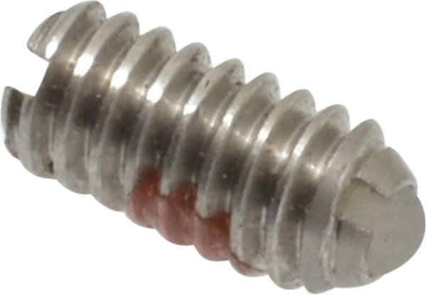 Gibraltar - 5-40, 0.062" Ball Diam, 0.25" Body Length, 0.02" Max Ball Reach, Threaded Ball Plunger - Stainless Steel Body, Nylon Ball, 0.25 Lb Initial End Force, 0.75 Lb Final End Force, Locking Element - Industrial Tool & Supply