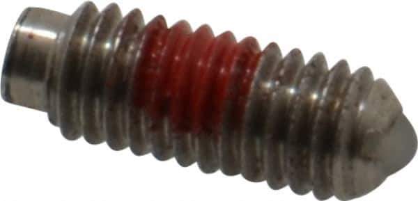 Gibraltar - 10-32, 0.094" Ball Diam, 0.513" Body Length, 0.025" Max Ball Reach, Threaded Ball Plunger - Stainless Steel Body, Nylon Ball, 1.5 Lb Initial End Force, 3 Lb Final End Force, Locking Element - Industrial Tool & Supply
