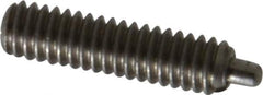 Gibraltar - 8-32, 5/8" Thread Length, 3/32" Plunger Projection, Stainless Steel Threaded Spring Plunger - 0.069" Max Plunger Diam, 5/8" Plunger Length, 0.7 Lb Init End Force, 2.3 Lb Final End Force, 0.05" Hex - Industrial Tool & Supply
