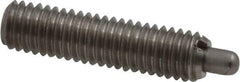 Gibraltar - 10-32, 3/4" Thread Length, 1/8" Plunger Projection, Stainless Steel Threaded Spring Plunger - 0.092" Max Plunger Diam, 3/4" Plunger Length, 1.3 Lb Init End Force, 2.7 Lb Final End Force - Industrial Tool & Supply