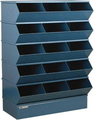 Stackbin - 5 Bin, Shelving Unit with Openings & Base - 37" Wide x 53-1/2" High - Industrial Tool & Supply