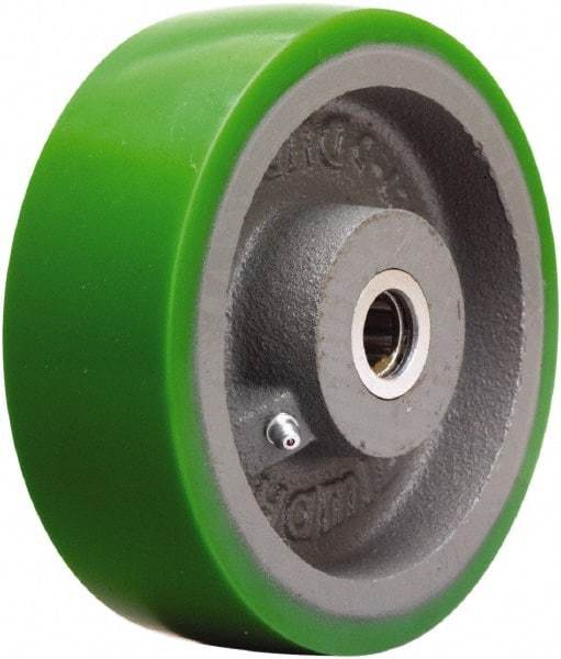 Hamilton - 6 Inch Diameter x 2 Inch Wide, Polyurethane on Cast Iron Caster Wheel - 1,200 Lb. Capacity, 2-1/4 Inch Hub Length, 3/4 Inch Axle Diameter, Straight Roller Bearing - Industrial Tool & Supply