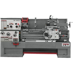 Jet - 16" Swing, 40" Between Centers, 230 Volt, Triple Phase Engine Lathe - 7MT Taper, 7-1/2 hp, 25 to 1,800 RPM, 3-1/8" Bore Diam, 40" Deep x 48" High x 97-1/2" Long - Industrial Tool & Supply