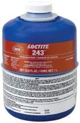 Loctite - 1,000 mL Bottle, Blue, Medium Strength Liquid Threadlocker - Series 243, 24 Hour Full Cure Time, Hand Tool Removal - Industrial Tool & Supply