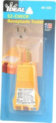 Ideal - 120 VAC Max Voltage, Receptacle Tester - Industrial Tool & Supply