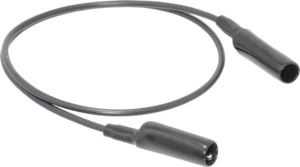 Pomona - Black Electrical Test Equipment Patch Cord - Use with Alligators Test Clips - Industrial Tool & Supply