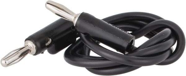 Pomona - Black Electrical Test Equipment Leads - Use with Stacking Banana Plugs - Industrial Tool & Supply