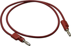 Pomona - Red Electrical Test Equipment Leads - Use with Stacking Banana Plugs - Industrial Tool & Supply