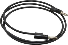 Pomona - Black Electrical Test Equipment Leads - Use with Stacking Banana Plugs - Industrial Tool & Supply