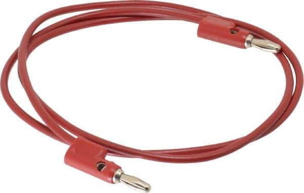 Pomona - Red Electrical Test Equipment Leads - Use with Stacking Banana Plugs - Industrial Tool & Supply