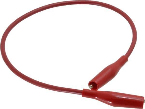 Pomona - Red Electrical Test Equipment Patch Cord - Use with Minigators, Test Clips - Industrial Tool & Supply