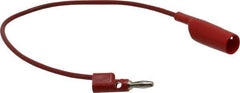 Pomona - Red Electrical Test Equipment Clip - Use with 0.300" Terminal, Banana Plugs - Industrial Tool & Supply