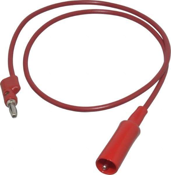 Pomona - Red Electrical Test Equipment Clip - Use with 0.300" Terminal, Banana Plugs - Industrial Tool & Supply