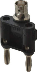 Pomona - Black Electrical Test Equipment Adapter - Use with Female BNC to Double Banana Plugs - Industrial Tool & Supply