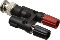 Pomona - Black Electrical Test Equipment Adapter - Use with Male BNC to Double Binding Posts - Industrial Tool & Supply