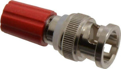 Pomona - Red Electrical Test Equipment Adapter - Use with Male BNC to Single Binding Posts - Industrial Tool & Supply