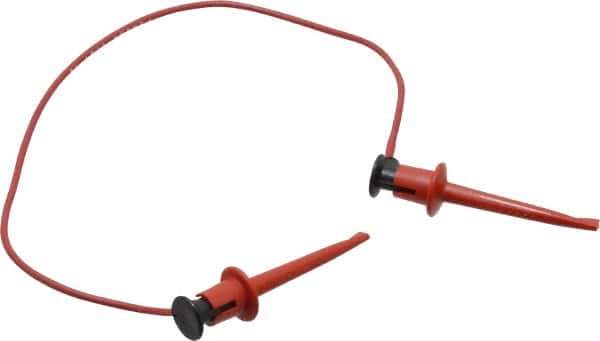 Pomona - Red Electrical Test Equipment Patch Cord - Use with Test Clips - Industrial Tool & Supply