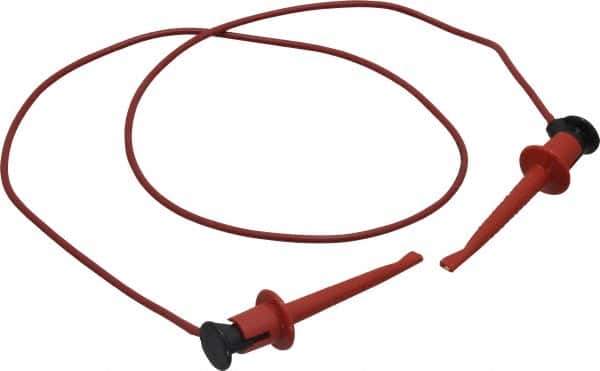 Pomona - Red Electrical Test Equipment Patch Cord - Use with Test Clips - Industrial Tool & Supply