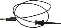 Pomona - Black Electrical Test Equipment Patch Cord - Use with Test Clips - Industrial Tool & Supply