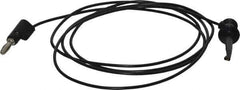 Pomona - Black Electrical Test Equipment Patch Cord - Use with Test Clips - Industrial Tool & Supply