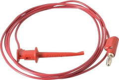 Pomona - Red Electrical Test Equipment Patch Cord - Use with Test Clips - Industrial Tool & Supply