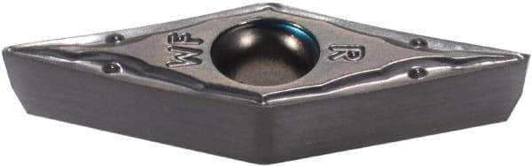 Iscar - VCET22.002 WF Grade IC907 Carbide Turning Insert - TiAlN Finish, 35° Diamond, 1/4" Inscr Circle, 1/8" Thick, 0.002" Corner Radius - Industrial Tool & Supply