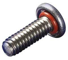 APM HEXSEAL - #10-32, 5/8" Length Under Head, Pan Head, #2 Phillips Self Sealing Machine Screw - Uncoated, 18-8 Stainless Steel, Silicone O-Ring - Industrial Tool & Supply