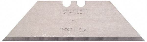 Stanley - 5 Piece Carbon Steel Utility Knife Blade - 2-7/16" OAL, 0.035" Blade Thickness - Industrial Tool & Supply