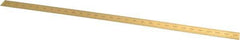 Fowler - 12" Long, 1/64, 1/32" and 0.5, 1mm Graduation, Flexible Steel Rule - English/Metric Graduation Style, 1/2" Wide, Yellow, Titanium Finish - Industrial Tool & Supply