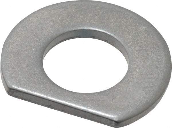 Made in USA - 5/16" Screw Size, 0.343" ID, 1008/1010 Steel Clipped Washer - 0.338 to 0.348" ID, 0.677 to 0.697" OD, 0.055 to 0.065" Thickness, Uncoated - Industrial Tool & Supply
