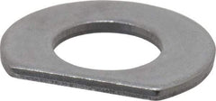 Made in USA - 3/8" Screw Size, 0.444" ID, 1008/1010 Steel Clipped Washer - 0.439 to 0.449" ID, 0.864 to 0.884" OD, 0.055 to 0.065" Thickness, Uncoated - Industrial Tool & Supply