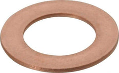 Made in USA - 0.032" Thick, 3/8" Inside x 5/8" OD, Round Shim - 5/16" Screw, Uncoated C-172 Copper - Industrial Tool & Supply