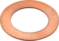 Made in USA - 0.032" Thick, 5/8" Inside x 1" OD, Round Shim - 9/16" Screw, Uncoated C-172 Copper - Industrial Tool & Supply