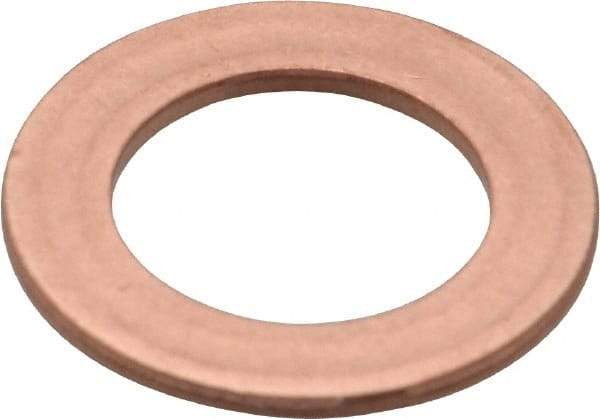 Made in USA - 0.064" Thick, 5/8" Inside x 1" OD, Round Shim - 9/16" Screw, Uncoated C-172 Copper - Industrial Tool & Supply