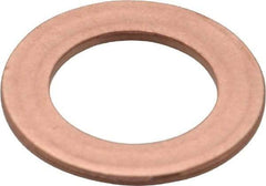 Made in USA - 0.064" Thick, 5/8" Inside x 1" OD, Round Shim - 9/16" Screw, Uncoated C-172 Copper - Industrial Tool & Supply