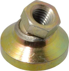 Gibraltar - 453 kg Capacity, M8 Thread, 17.8mm OAL, Steel Stud, Tapped Pivotal Socket Mount Leveling Pad - 25.5mm Base Diam, Steel Pad, 12.7mm Hex - Industrial Tool & Supply