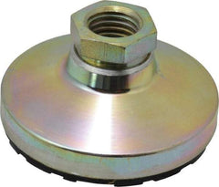 Gibraltar - 544 kg Capacity, M16 Thread, 31.7mm OAL, Steel Stud, Tapped Pivotal Socket Mount Leveling Pad - 63.5mm Base Diam, Rubber Pad, 22mm Hex - Industrial Tool & Supply