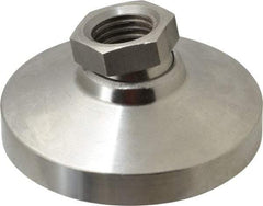 Gibraltar - 3357 kg Capacity, M20 Thread, 38mm OAL, Steel Stud, Tapped Pivotal Socket Mount Leveling Pad - 76mm Base Diam, Stainless Steel Pad, 27mm Hex - Industrial Tool & Supply