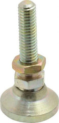 Gibraltar - M6 Bolt Thread, Studded Pivotal Stud Mount Leveling Pad & Mount - 317 Kg Capacity, 19mm Base Diam, 25mm Thread Length - Industrial Tool & Supply