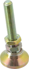 Gibraltar - M10 Bolt Thread, Studded Pivotal Stud Mount Leveling Pad & Mount - 1,701 Kg Capacity, 31.7mm Base Diam, 51mm Thread Length - Industrial Tool & Supply