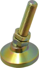 Gibraltar - M12 Bolt Thread, Studded Pivotal Stud Mount Leveling Pad & Mount - 2,268 Kg Capacity, 47.6mm Base Diam, 51mm Thread Length - Industrial Tool & Supply